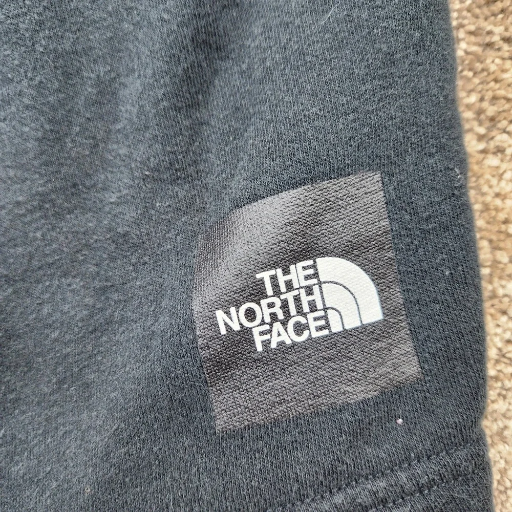 The North Face Mens Black Fleece Shorts Large Drawstring Elastic Waist Pockets